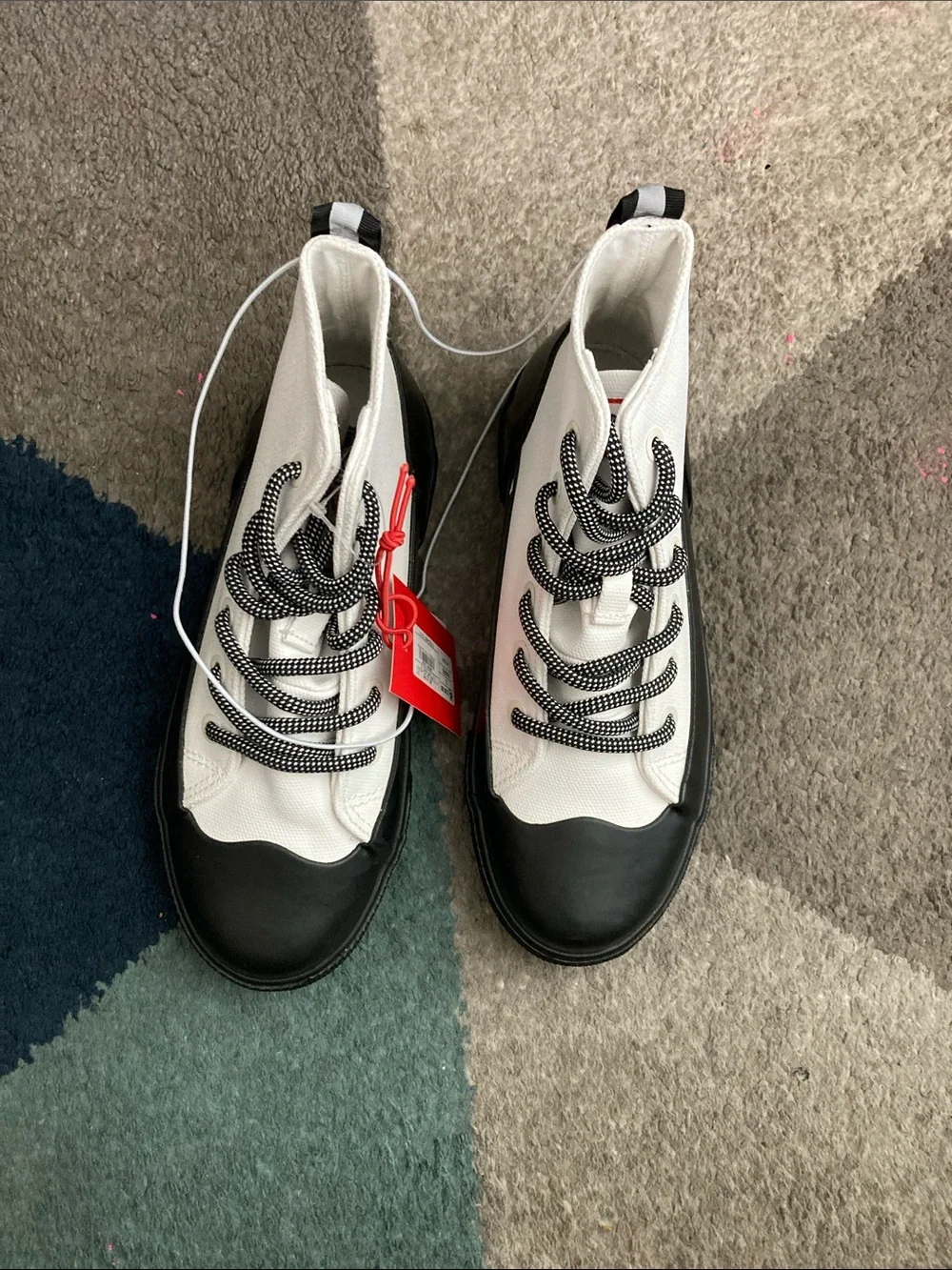 Hunter for Target White and Black Kids Rain Boots